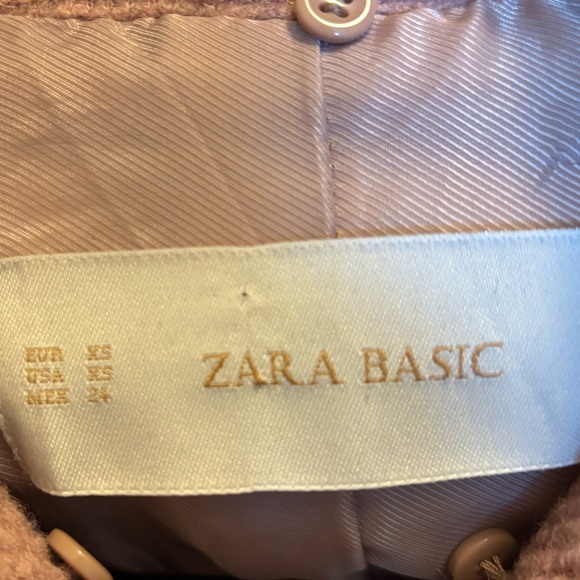 Womens Zara Coat Double Breasted in Dusty Pink. - Picture 3 of 5